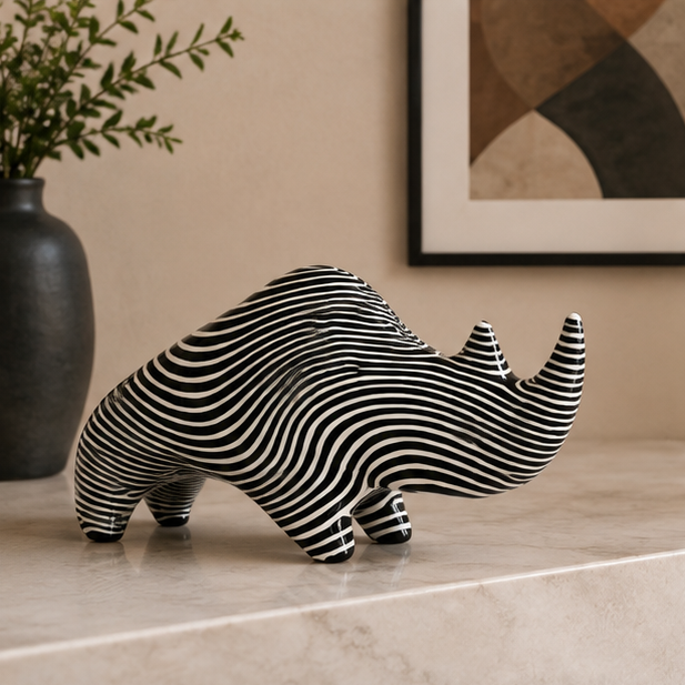 Nordic Black and White Animal Decorative Figurines
