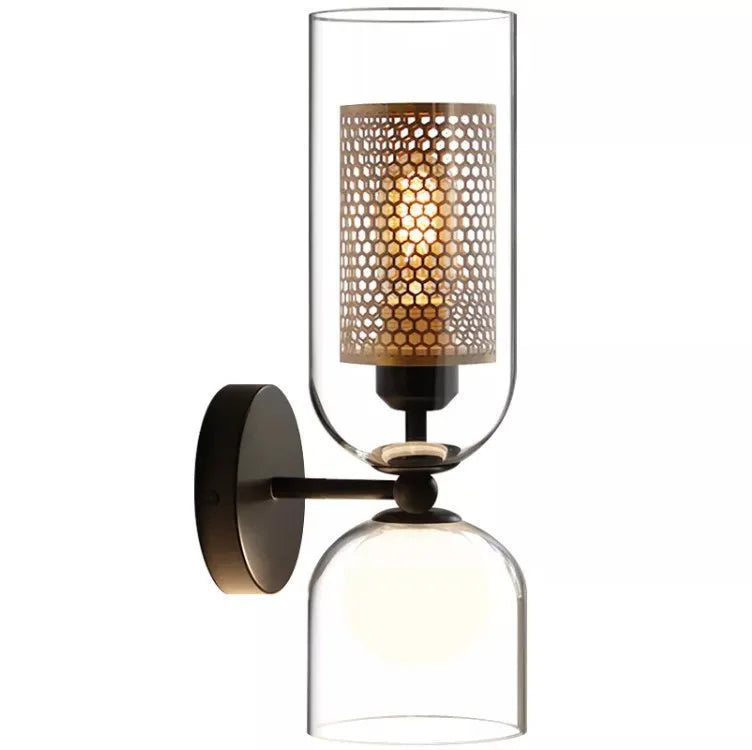 Luxora Nordic Double Glass Wall Lamp Minimalist Bedroom Bedside Light