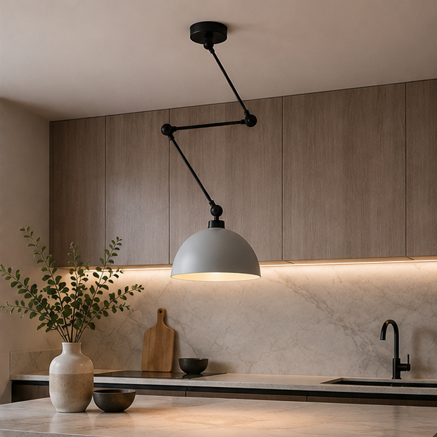 Nordic Creative Long Arm Ceiling Light Mounting Metal Spring Folding Telescopic Wall Light for Cafe Bar Clothing Store Loft Dining Room grey