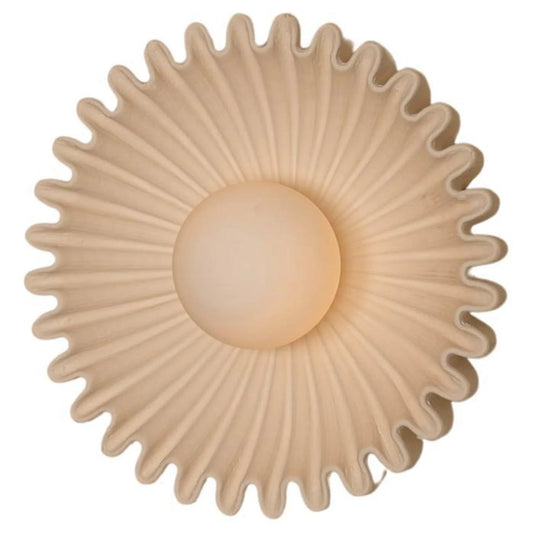 LuxRoyale Nordic Ceramic Flower LED Wall Sconce for Bedroom and Living Room