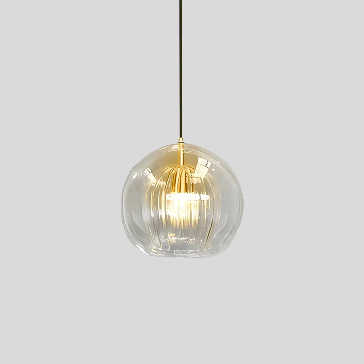 Luxora Nordic Glass Globe Pendant Light, Modern Hanging Lamp for Kitchen & Dining Room