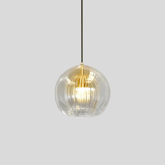 Luxora Nordic Glass Globe Pendant Light, Modern Hanging Lamp for Kitchen & Dining Room