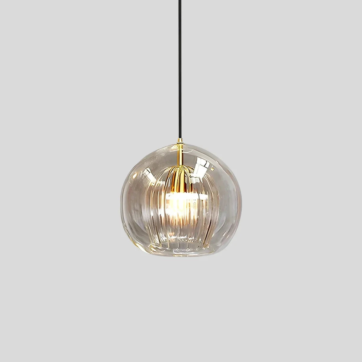 Luxora Nordic Glass Globe Pendant Light, Modern Hanging Lamp for Kitchen & Dining Room