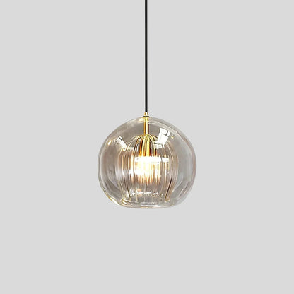 Luxora Nordic Glass Globe Pendant Light, Modern Hanging Lamp for Kitchen & Dining Room