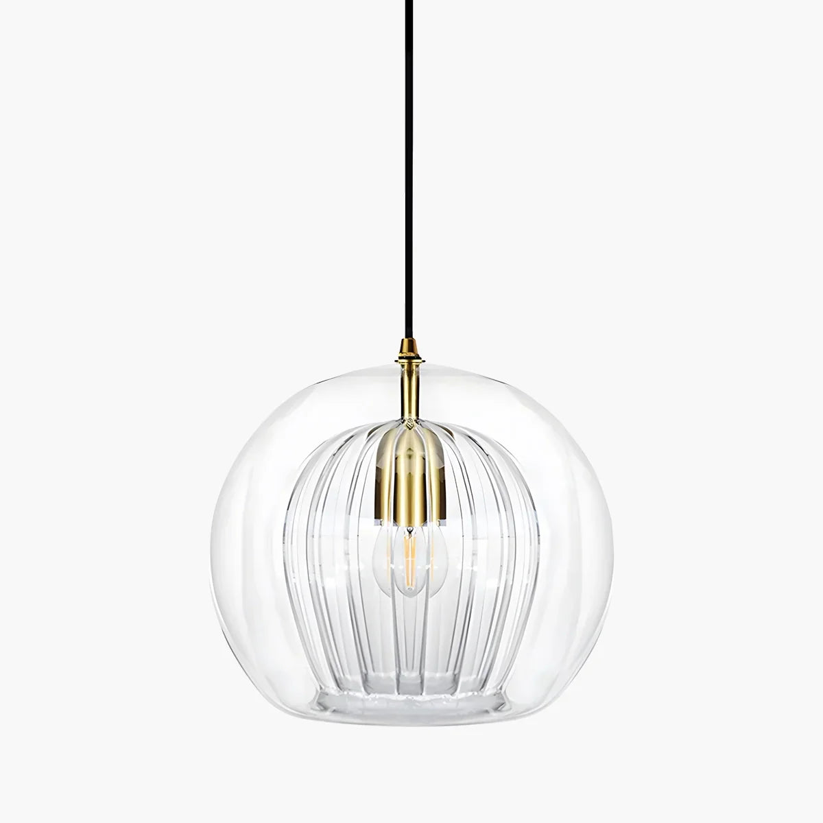 Luxora Nordic Glass Globe Pendant Light, Modern Hanging Lamp for Kitchen & Dining Room