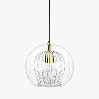Luxora Nordic Glass Globe Pendant Light, Modern Hanging Lamp for Kitchen & Dining Room