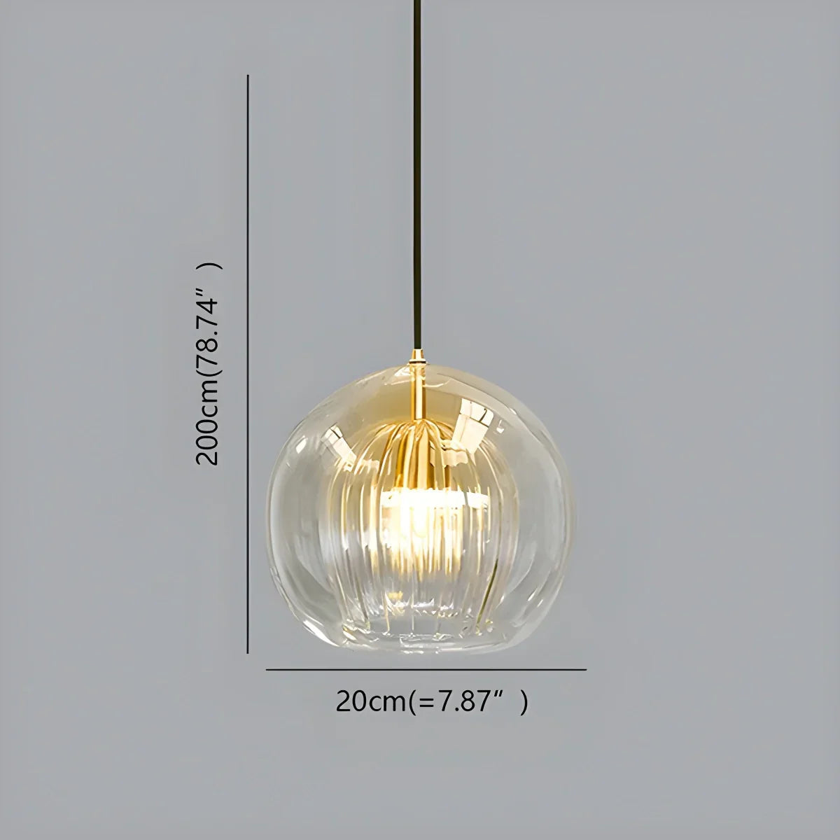 Luxora Nordic Glass Globe Pendant Light, Modern Hanging Lamp for Kitchen & Dining Room