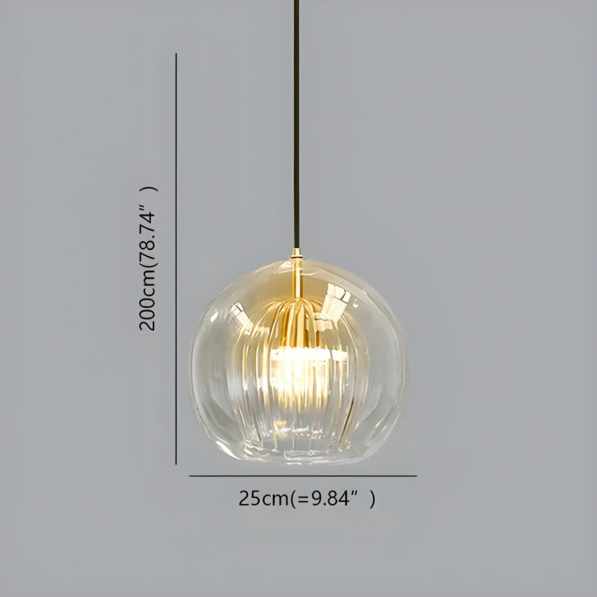Luxora Nordic Glass Globe Pendant Light, Modern Hanging Lamp for Kitchen & Dining Room