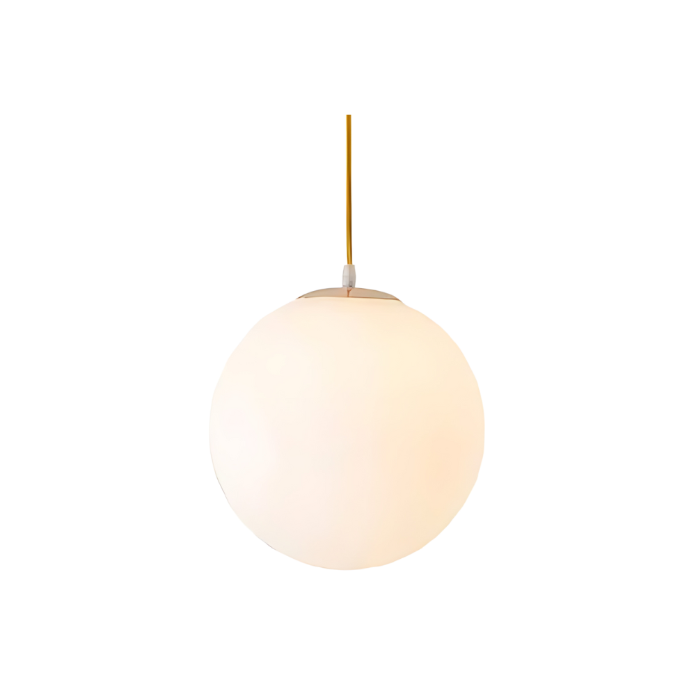 Nordic Globe Milky Glass Pendant Light 3