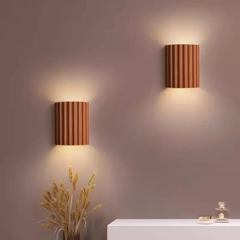 Nordic LED Wall Lamp Minimalist Macaron Resin Sconces Entryway Aisle Living Rooms Bedrooms Bedside Study Illumination Luminaire 1