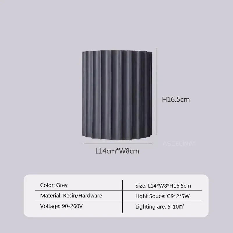 Nordic LED Wall Lamp Minimalist Macaron Resin Sconces Entryway Aisle Living Rooms Bedrooms Bedside Study Illumination Luminaire 6