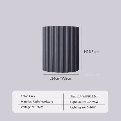 Nordic LED Wall Lamp Minimalist Macaron Resin Sconces Entryway Aisle Living Rooms Bedrooms Bedside Study Illumination Luminaire 6