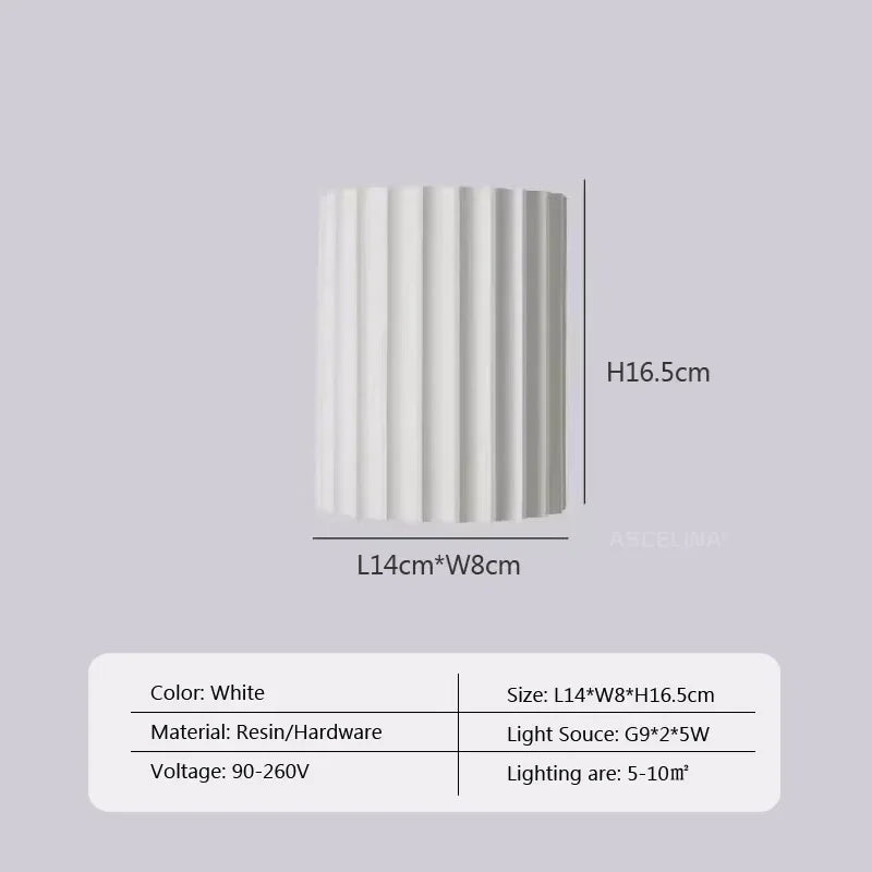 Nordic LED Wall Lamp Minimalist Macaron Resin Sconces Entryway Aisle Living Rooms Bedrooms Bedside Study Illumination Luminaire 8