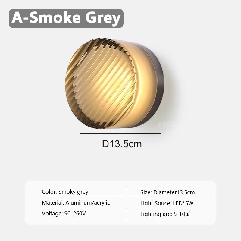 Nordic Luxury Minimalist Circular Wall Lamp Modern Hotel Background Wall  Lighting Porch Aisle Background Bedroom Wall Lamp 12