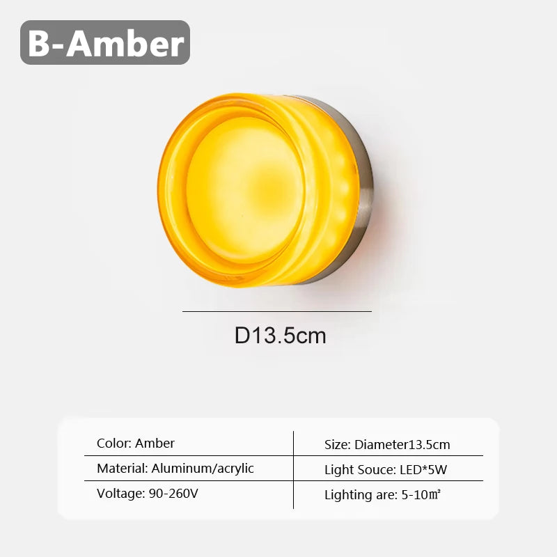 Nordic Luxury Minimalist Circular Wall Lamp Modern Hotel Background Wall  Lighting Porch Aisle Background Bedroom Wall Lamp 14