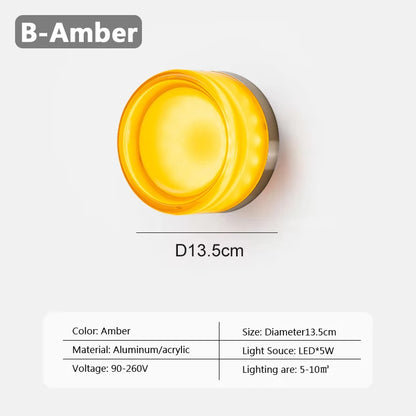 Nordic Luxury Minimalist Circular Wall Lamp Modern Hotel Background Wall  Lighting Porch Aisle Background Bedroom Wall Lamp 14