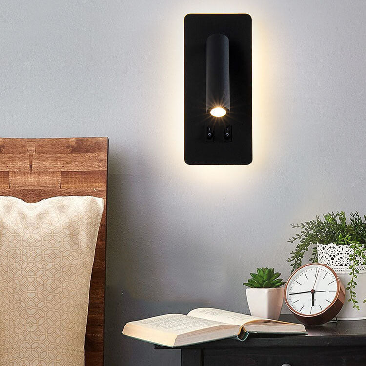 Nordic Minimalist Rotatable LED Wall Sconce Lamp - Modern Black and White Wall Lights for Reading and Ambient Lighting 6