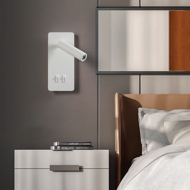 Nordic Minimalist Rotatable LED Wall Sconce Lamp - Modern Black and White Wall Lights for Reading and Ambient Lighting 7