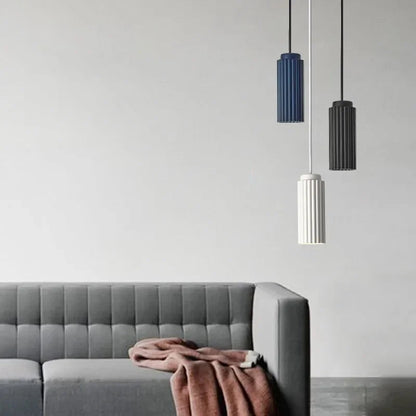 Nordic Ribbed Pendant Light – Minimalist Kitchen Island Ceiling Lamp 2