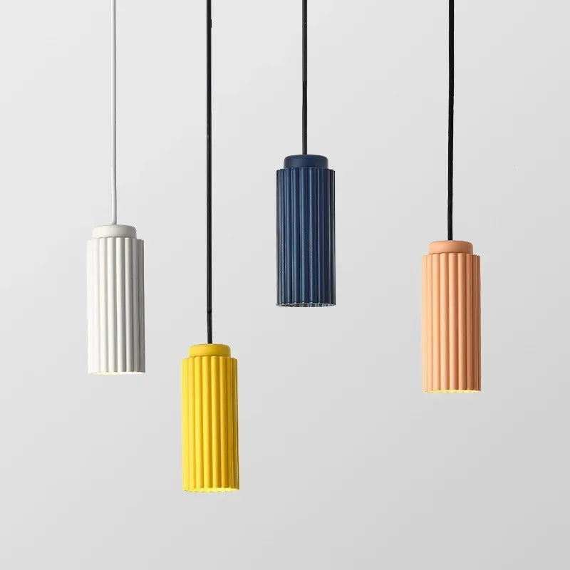 Nordic Ribbed Pendant Light – Minimalist Kitchen Island Ceiling Lamp 4