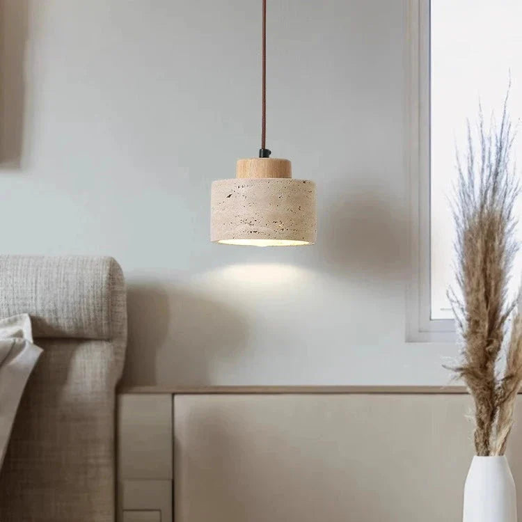 Nordic Travertine Clear Minimalist Pendant Light 4