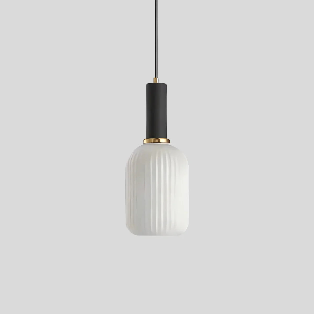 Luxora Nordic Glass Pendant Light, Brass Finish Warm Glow Hanging Lamp