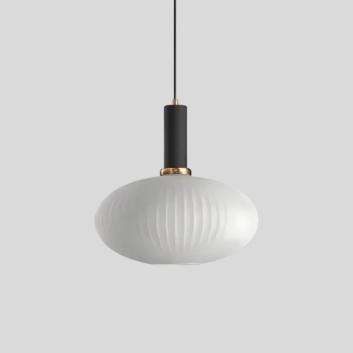Luxora Nordic Glass Pendant Light, Brass Finish Warm Glow Hanging Lamp