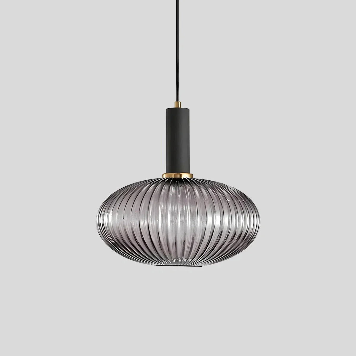 Luxora Nordic Glass Pendant Light, Brass Finish Warm Glow Hanging Lamp