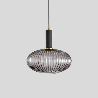 Luxora Nordic Glass Pendant Light, Brass Finish Warm Glow Hanging Lamp