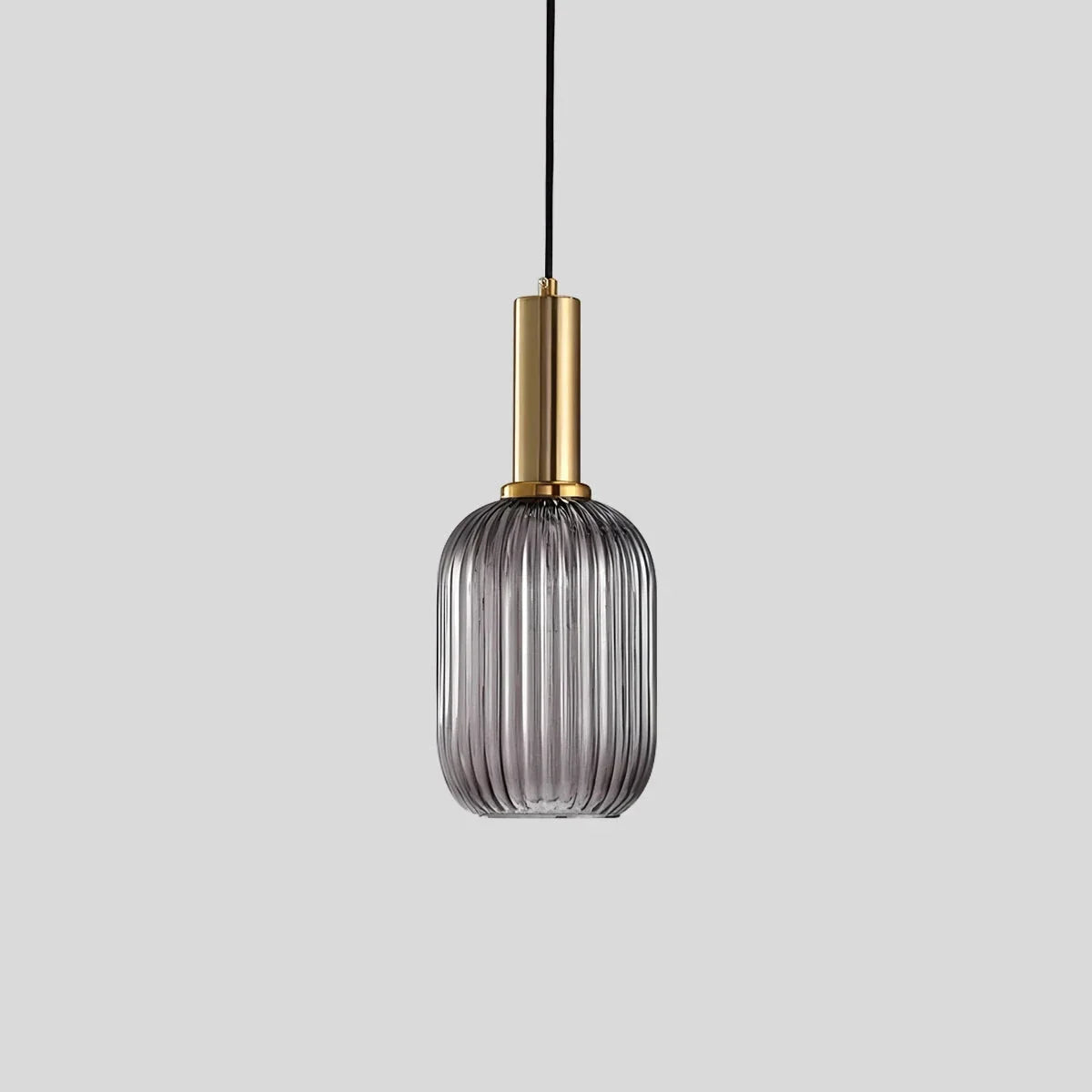 Luxora Nordic Glass Pendant Light, Brass Finish Warm Glow Hanging Lamp