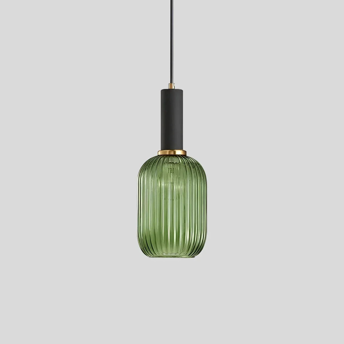 Luxora Nordic Glass Pendant Light, Brass Finish Warm Glow Hanging Lamp