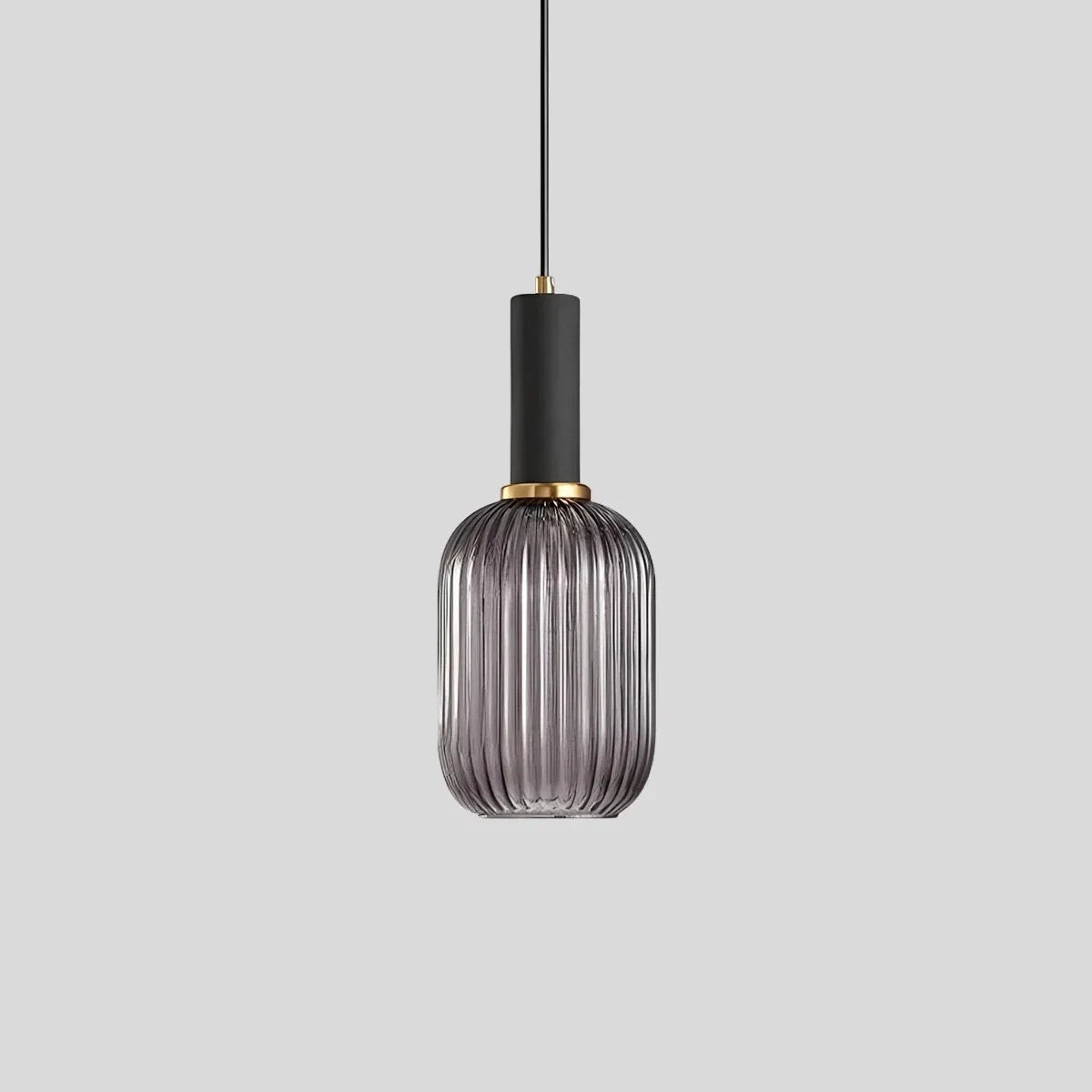 Luxora Nordic Glass Pendant Light, Brass Finish Warm Glow Hanging Lamp