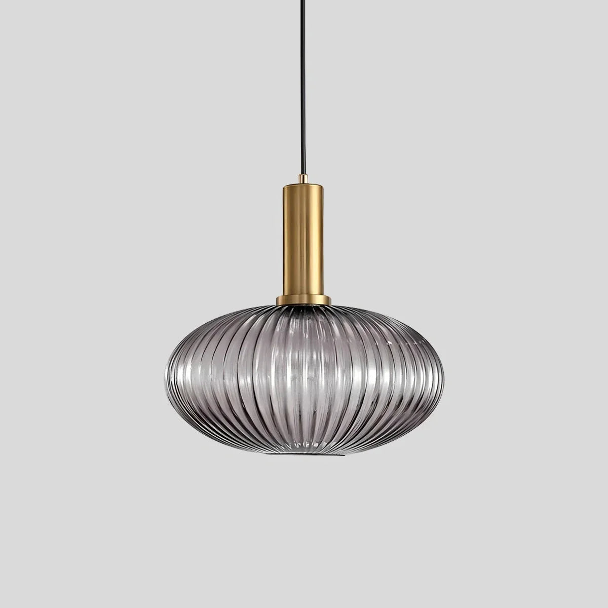 Luxora Nordic Glass Pendant Light, Brass Finish Warm Glow Hanging Lamp