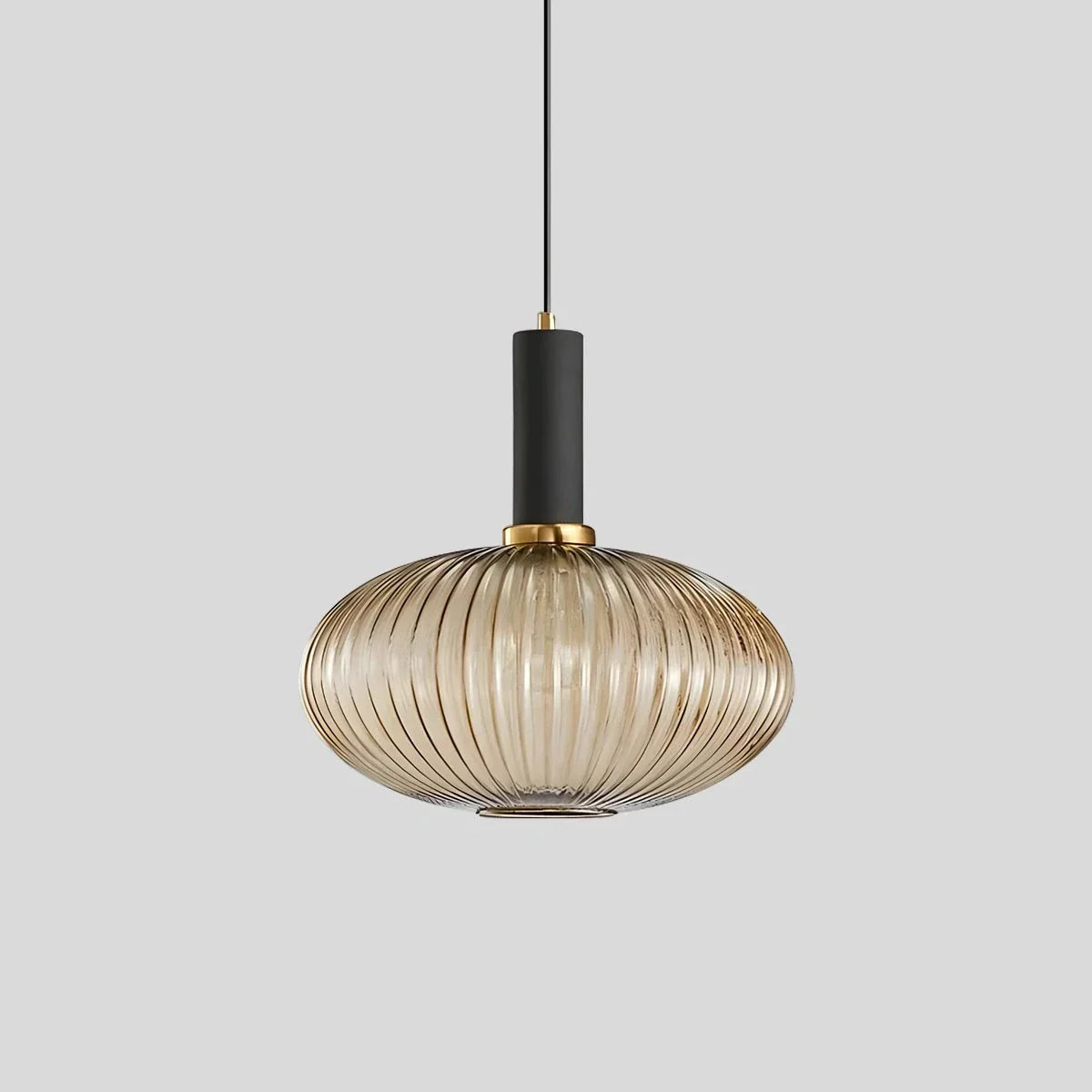 Luxora Nordic Glass Pendant Light, Brass Finish Warm Glow Hanging Lamp