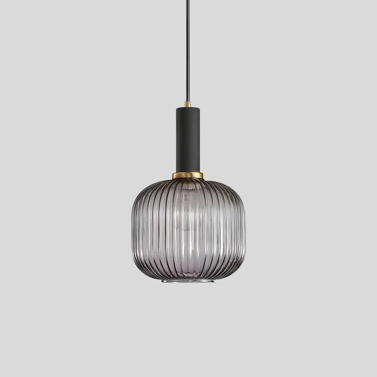 Luxora Nordic Glass Pendant Light, Brass Finish Warm Glow Hanging Lamp