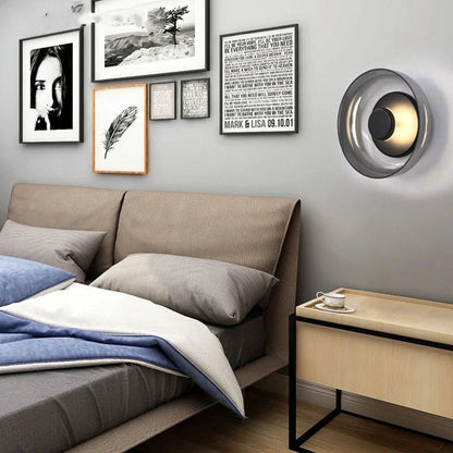 Luxora Nordic LED Glass Wall Sconce, Modern Minimalist Light for Bedroom