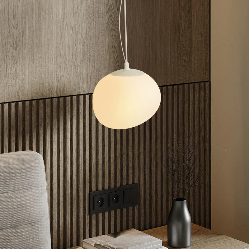 Nordic White Pebble Pendant Light 0