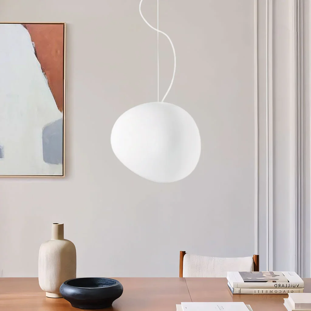 Nordic White Pebble Pendant Light 2