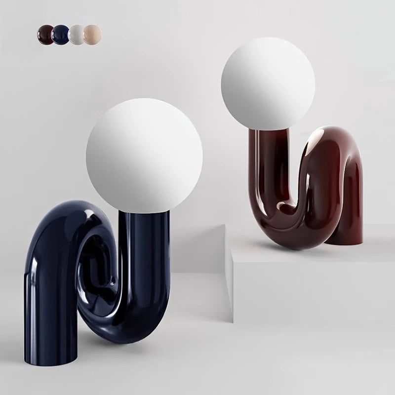 Nordic postmodern model desk lamp hotel children's room bedroom living room minimalist creative glass lamp study decoration lamp 3