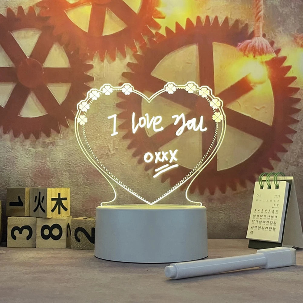 Creative LED Noteboard Night Lamp - Calendar