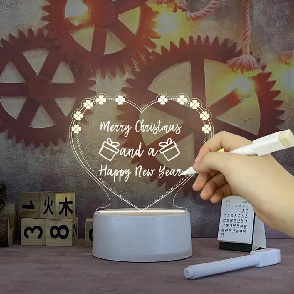 Creative LED Noteboard Night Lamp - Calendar