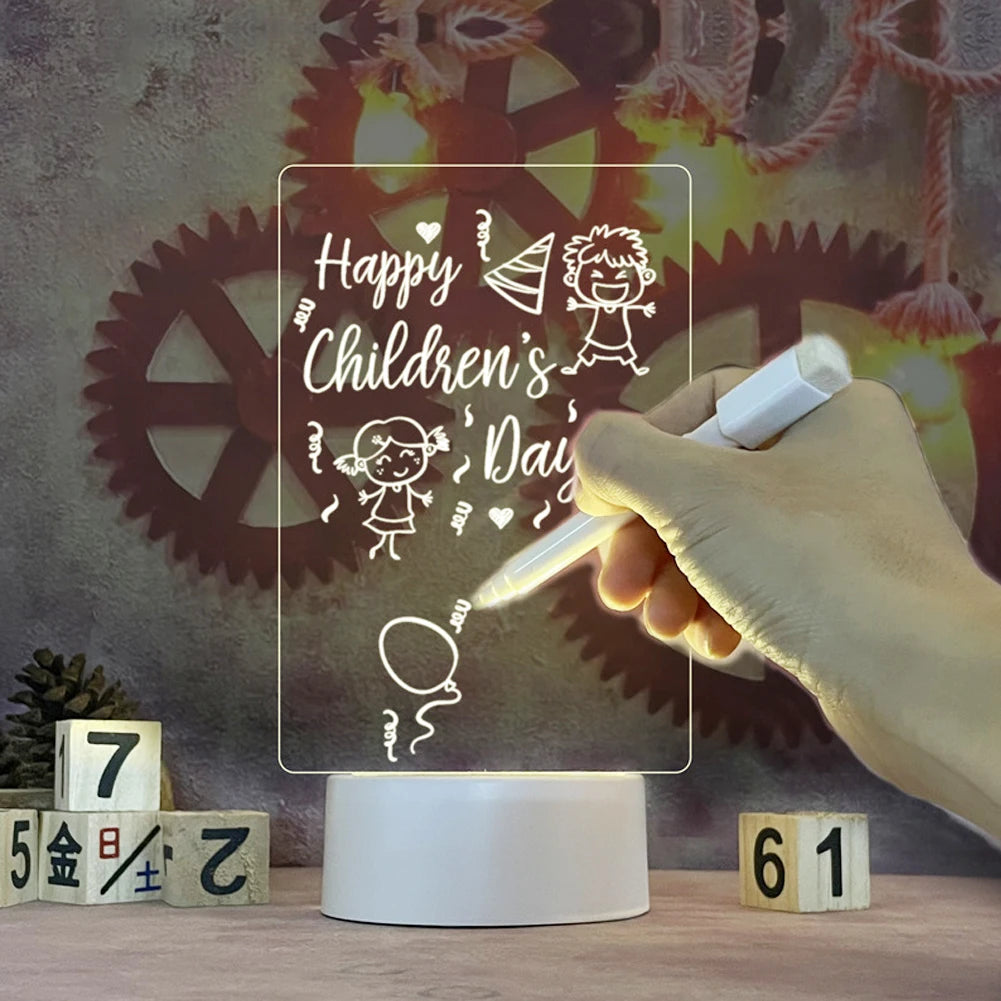 Creative LED Noteboard Night Lamp - Calendar