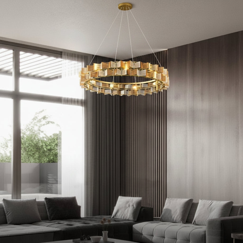 Nova Contemporary Glass Chandelier 7