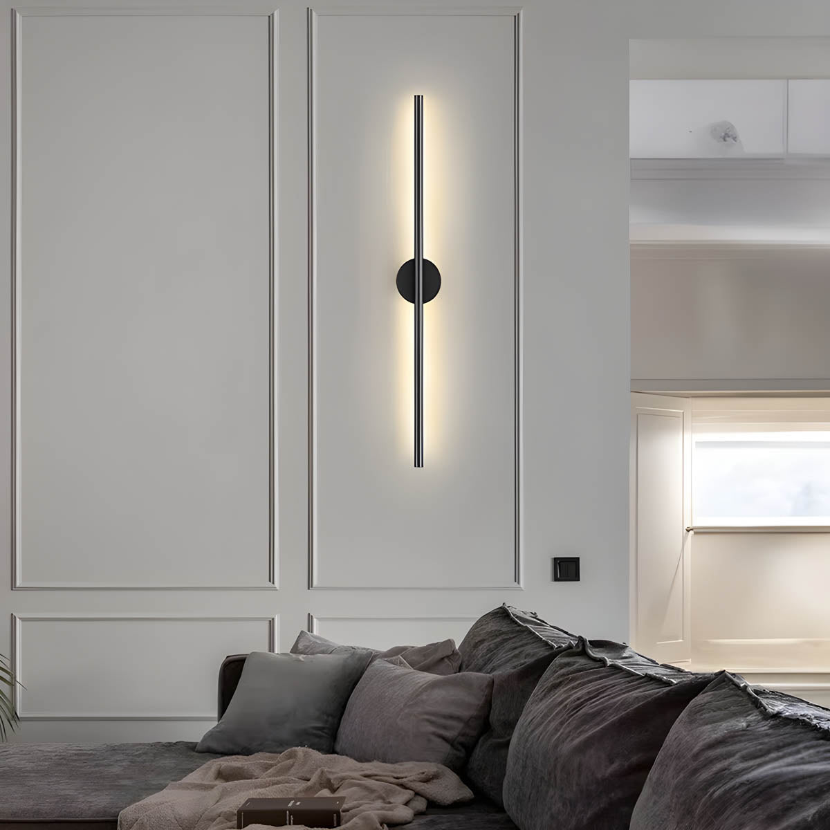 Nuvoro - Modern Wall Lamp in Aluminum and Silicone - Elegant Wall Sconce for Indoor Lighting - Different Sizes Available 0