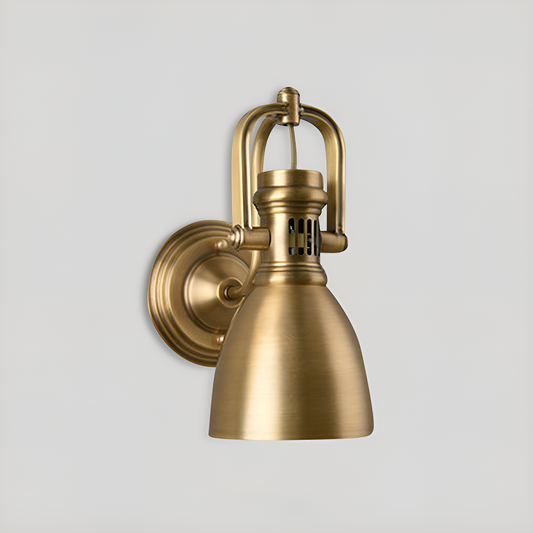 RoyaleGlow Artisan Wall Light with Vintage Brass Finish