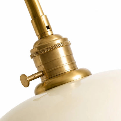 RoyaleGlow Modern Industrial Bell Pendant Light - Gold & Cream Metal Shade
