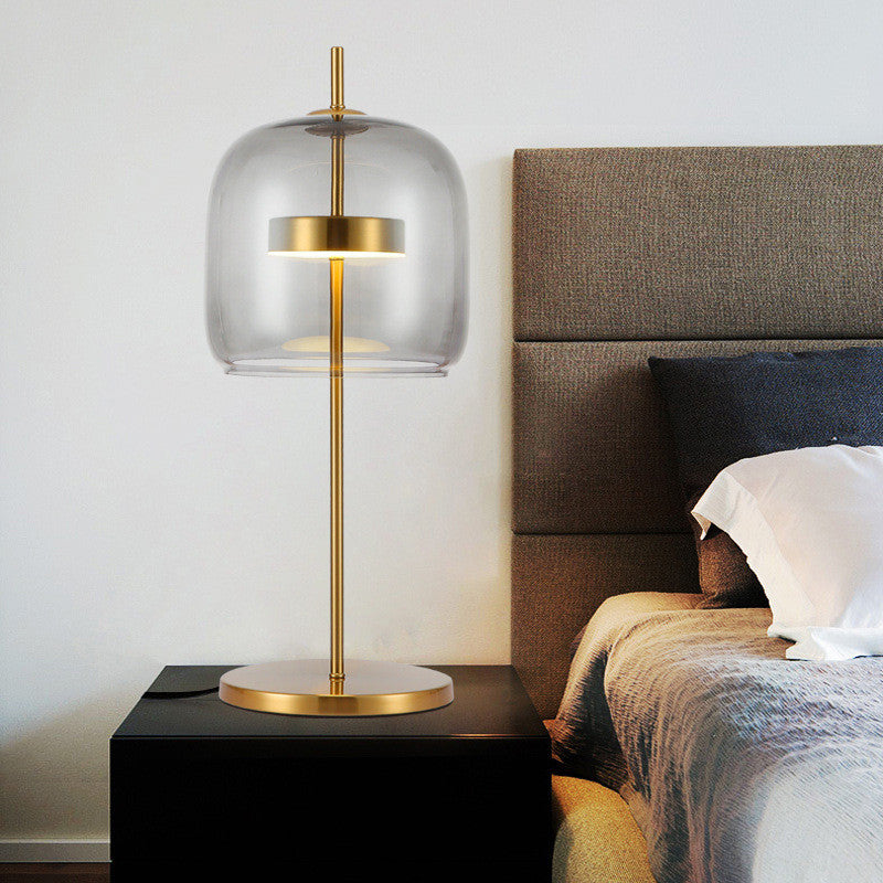 Royelux Gold Modern Stained Glass Table Lamp. Luxury Bedroom & Living Room.