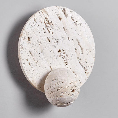 Royelux Modern Travertine Wall Sconce - Cream Natural Stone LED Lighting