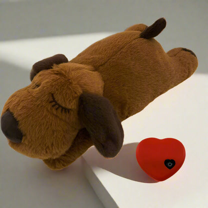 Pawellure Comforting Heartbeat Puppy Toy for Dog Anxiety Relief - Plush Cuddle Companion for Peaceful Sleep