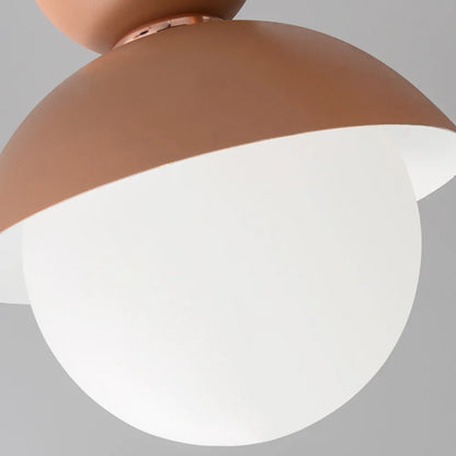 RoyaleGlow Mid-Century Modern Orb Pendant Light with Matte Metal & Glass Shade